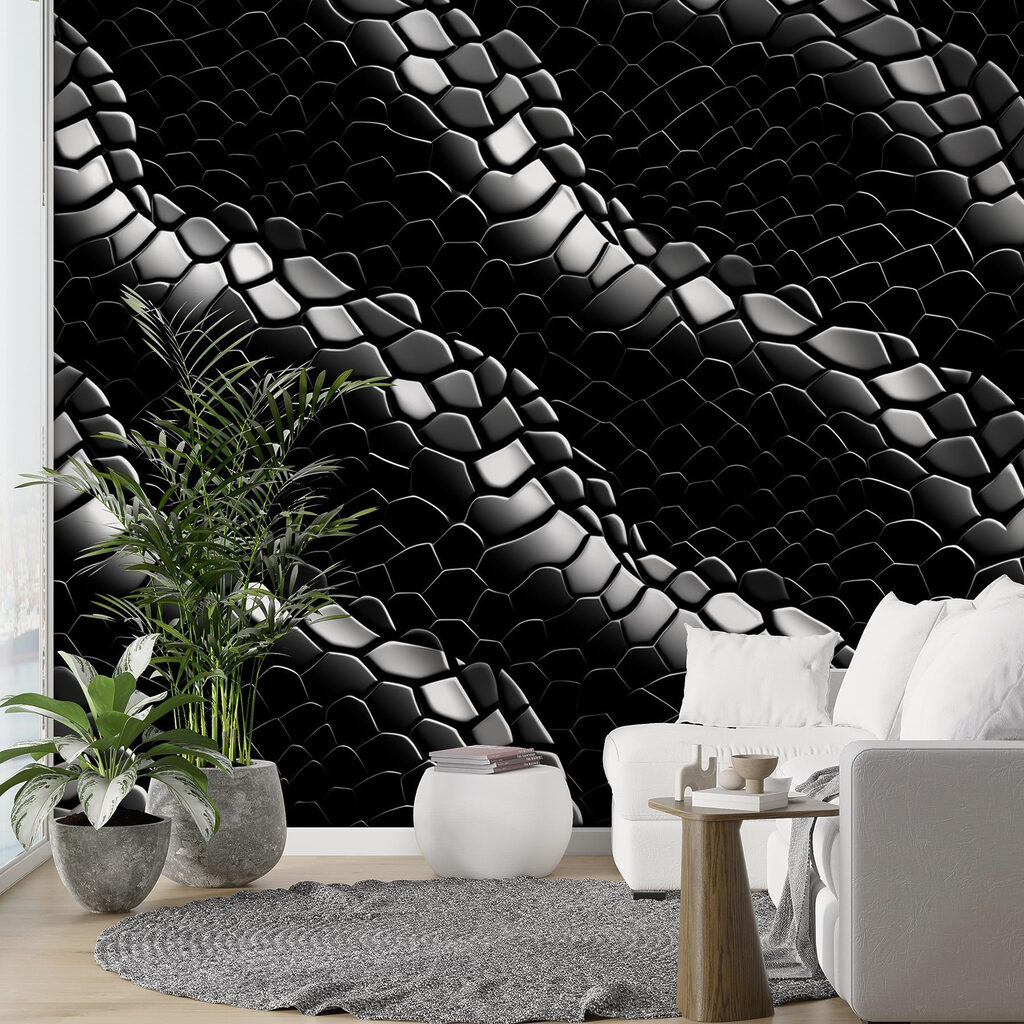 Dynamic abstract pattern in dark hues