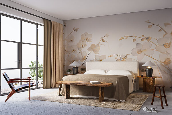 Wall murals Painting of white flowers (SKU: w08998) Wall murals Wall murals Painting of white flowers (SKU: w08998)