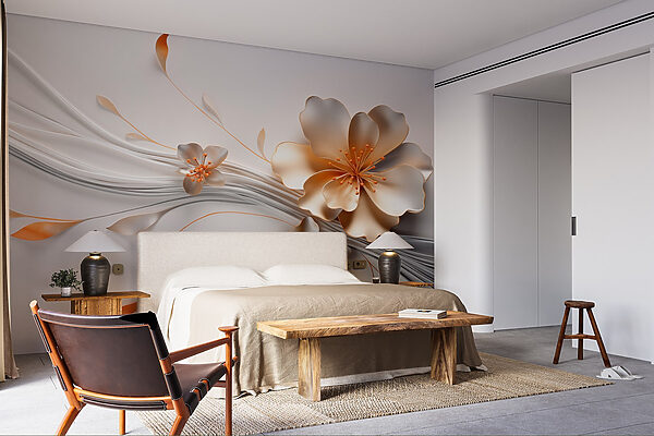 Elegant floral design with flowing details