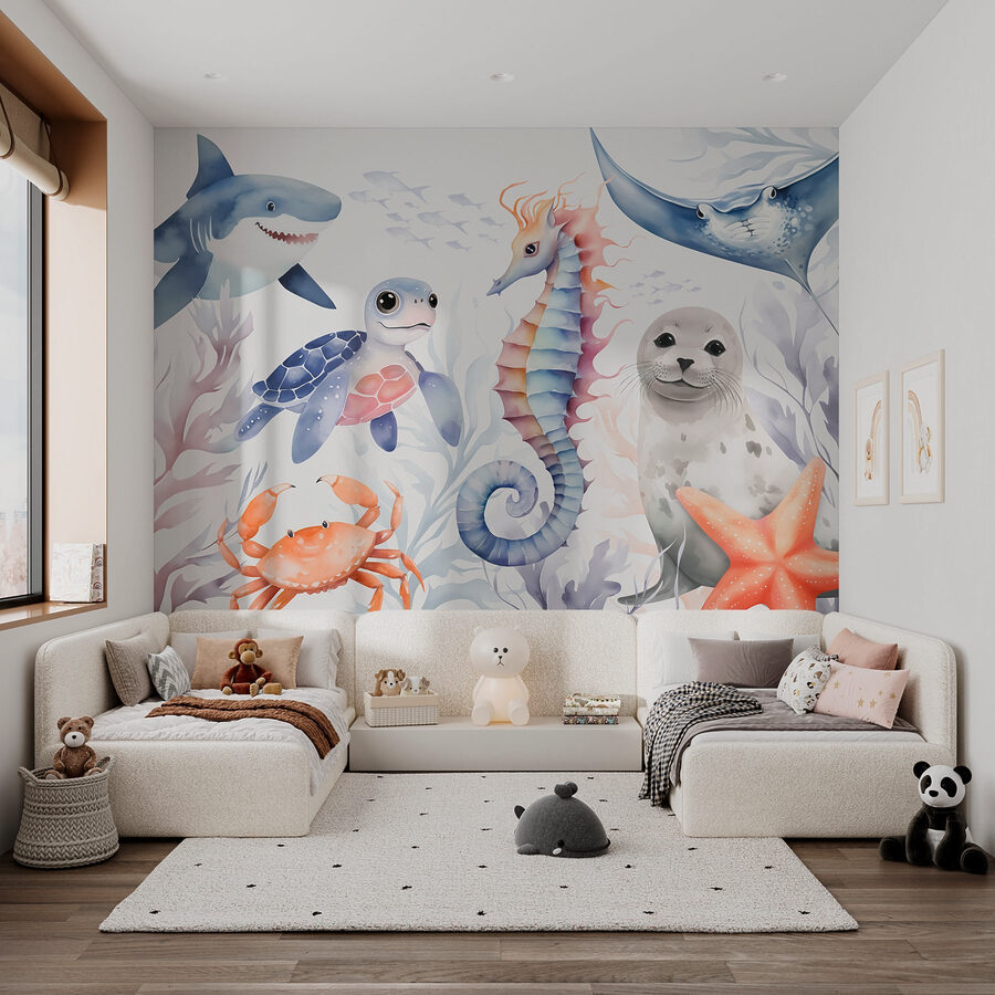 Wall murals Group of sea animals - Image 2