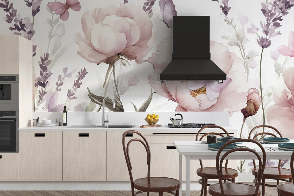 Painting of flowers and butterflies Painting of flowers and butterflies