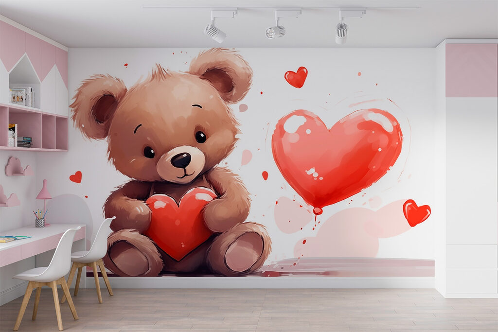 Teddy bear holding a heart Teddy bear holding a heart