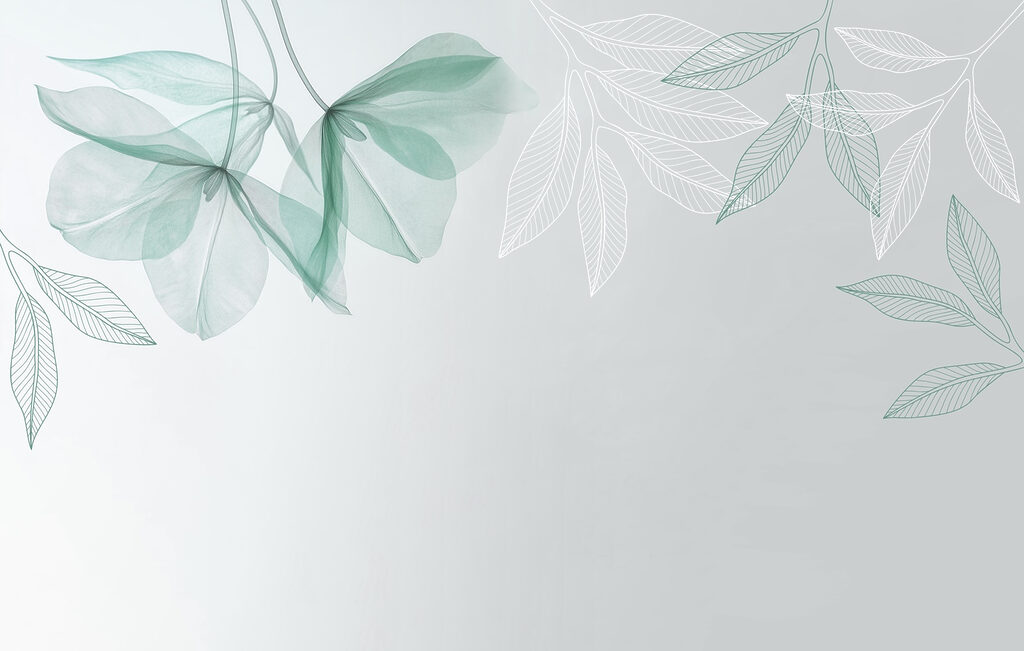 Delicate leaves in soothing tones