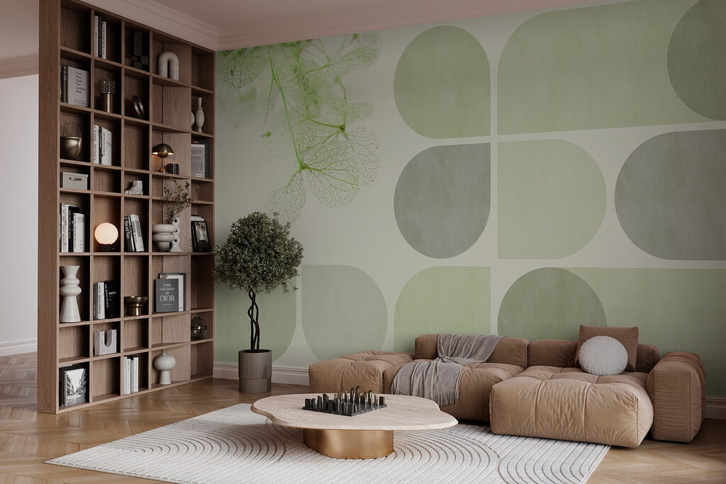 Delicate leaves against muted background