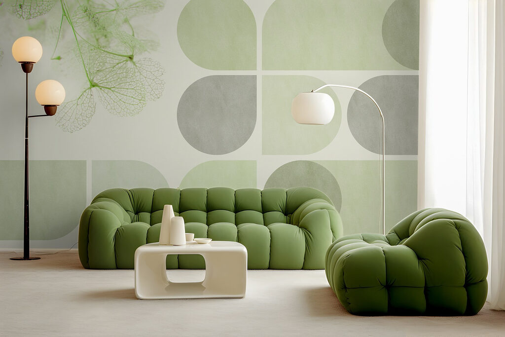 Delicate leaves against muted background