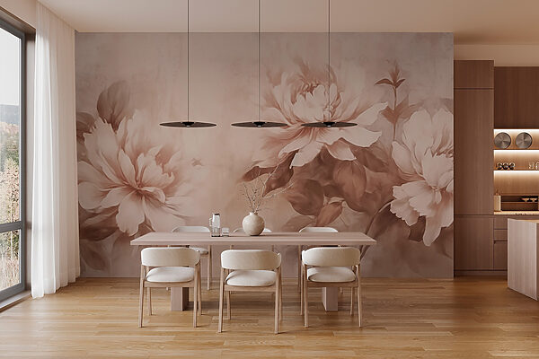 Soft petals in warm tones