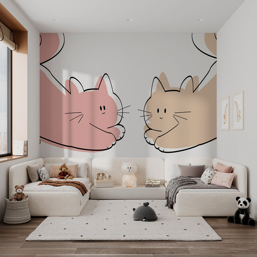 Couple of cats lying down