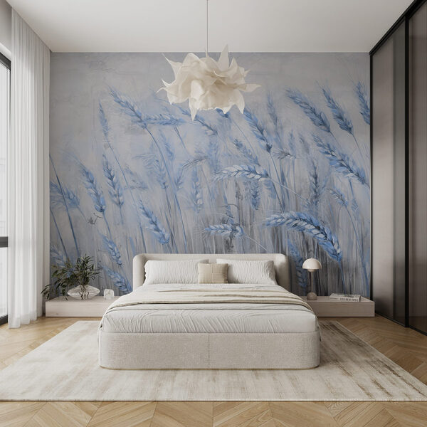 Soft blue waves of gentle wheat Soft blue waves of gentle wheat