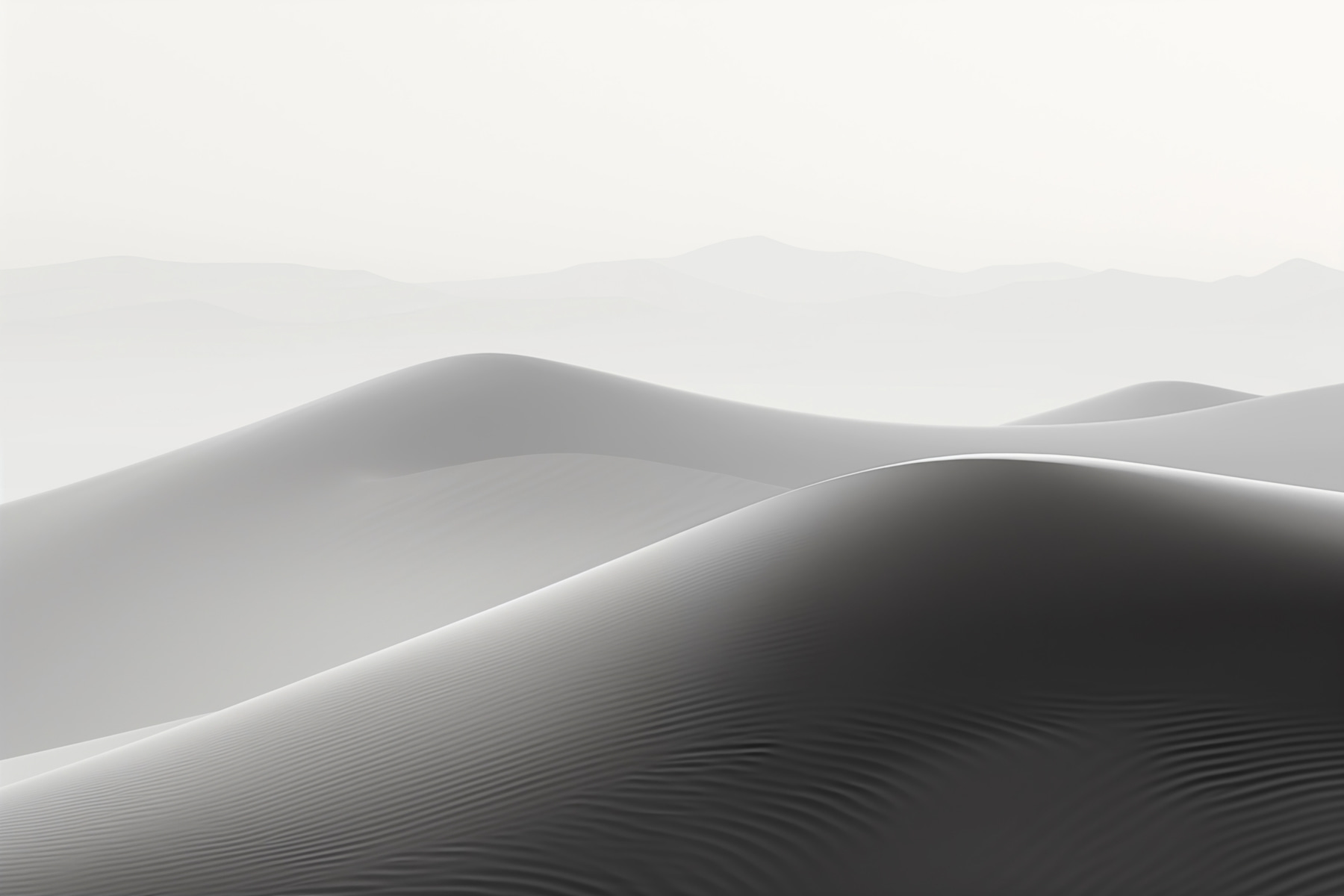 Sand dunes in the desert Sand dunes in the desert