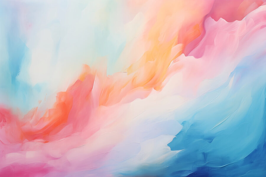 Wall murals Colorful painting of clouds - Image 7