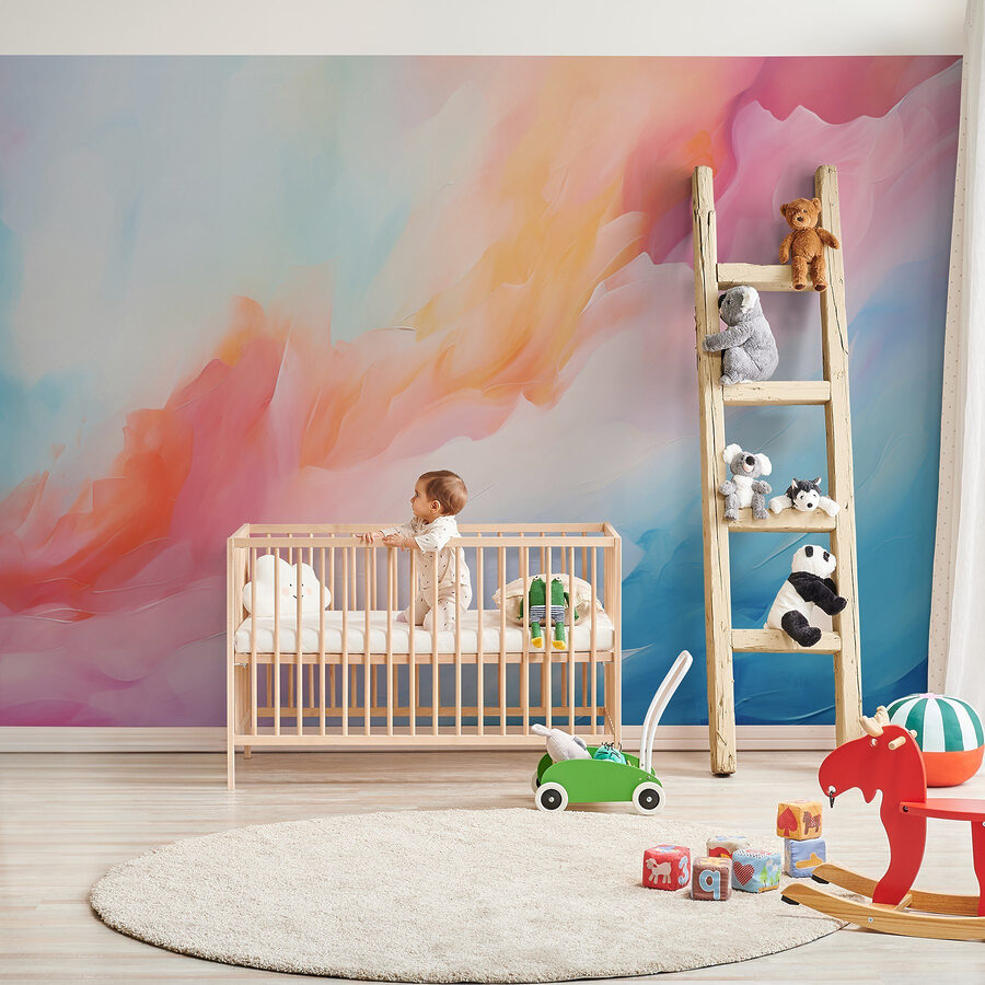 Wall murals Colorful painting of clouds - Image 6