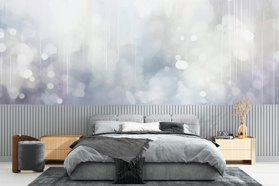 Wall murals Blurry image of a white background