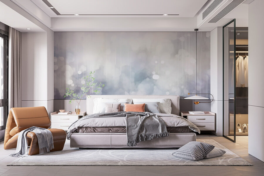 Wall murals Blurry image of a white background - Image 2
