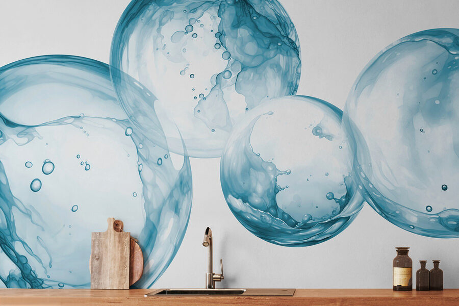 Group of bubbles with bubbles in the air