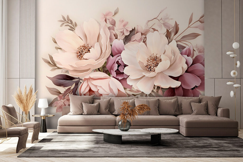 Group of flowers on a white background Group of flowers on a white background
