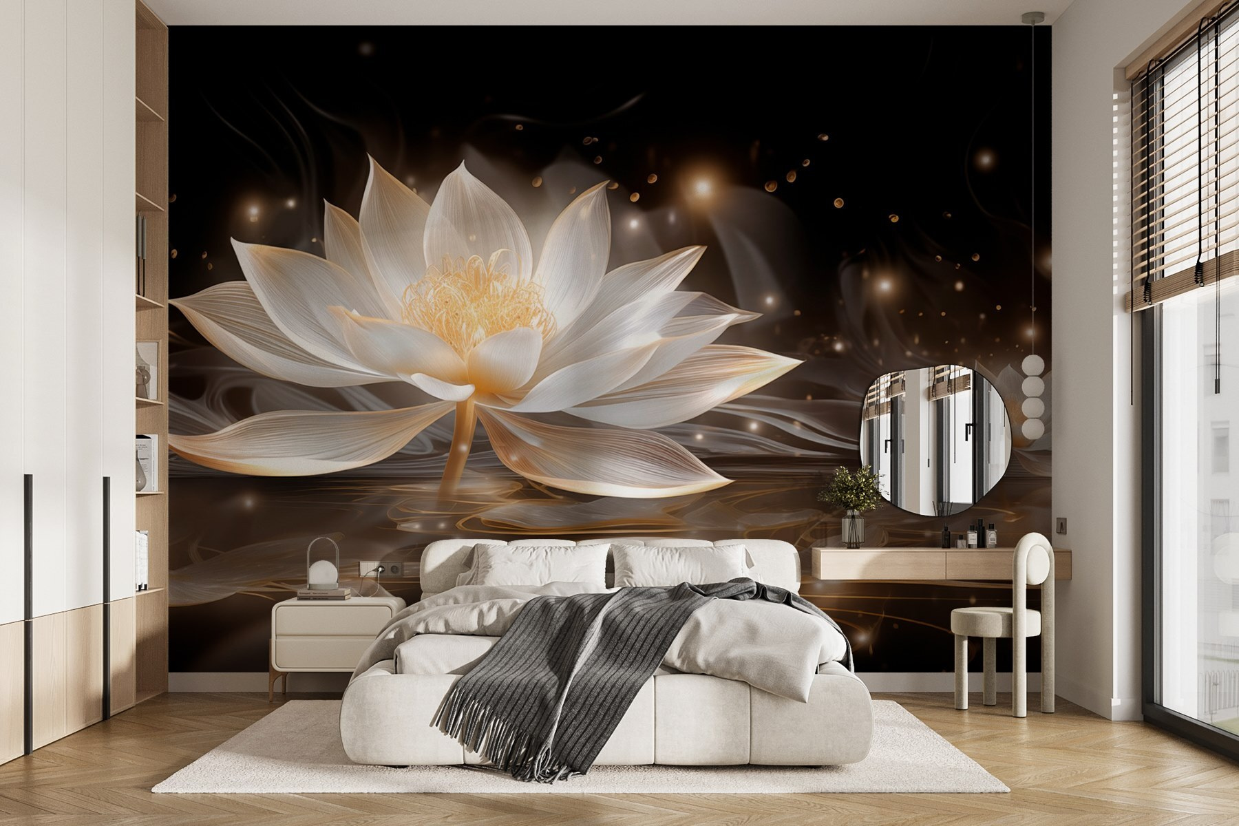 White flower in water