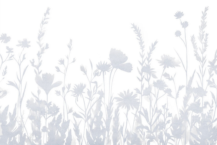 White flower silhouettes White flower silhouettes