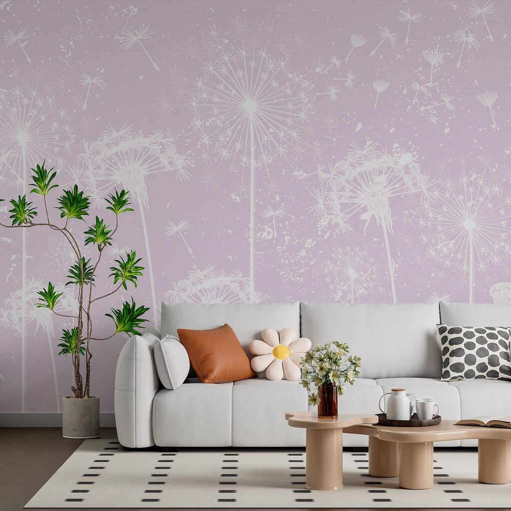 White dandelion flowers White dandelion flowers