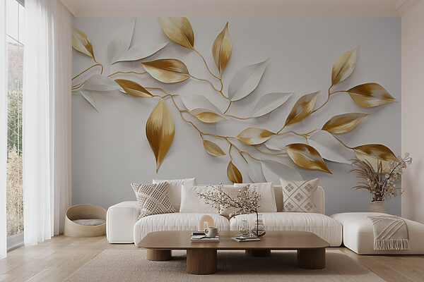 Elegant leaves in soft hues Elegant leaves in soft hues