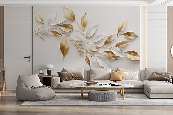 Elegant leaves in soft hues Elegant leaves in soft hues