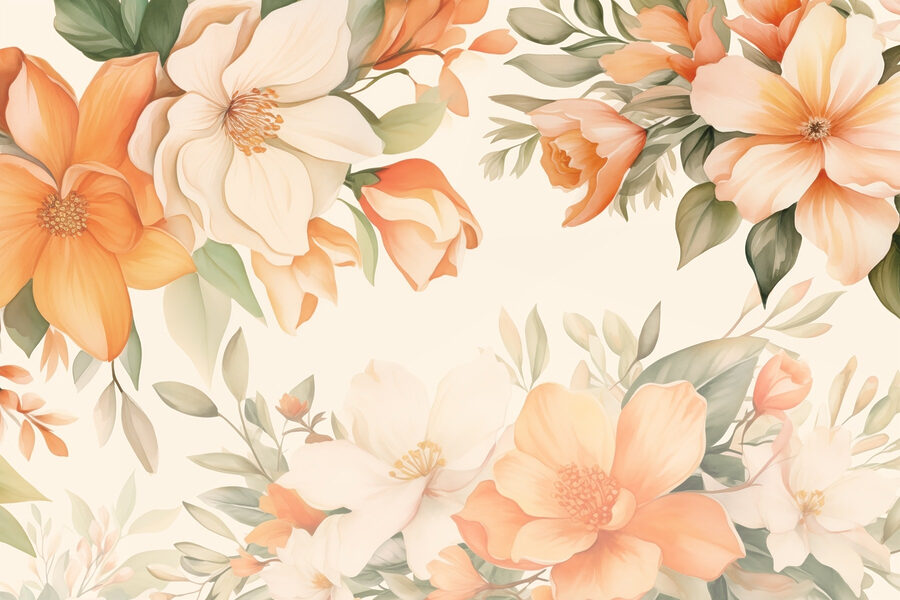 Wall murals Floral beauty in soft hues - Image 6
