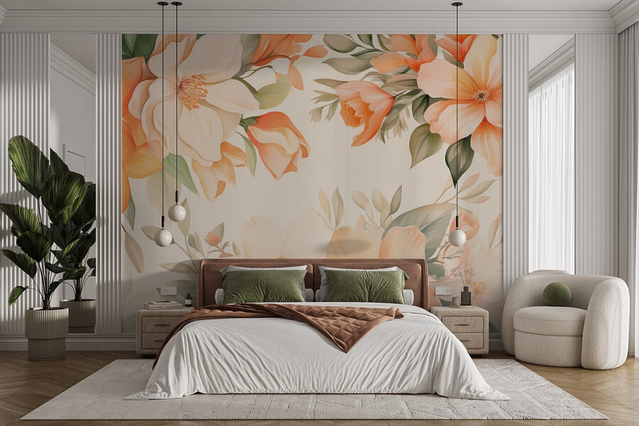 Wall murals Floral beauty in soft hues - Image 2