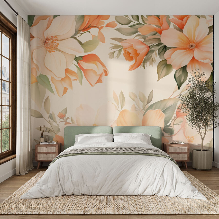 Wall murals Floral beauty in soft hues - Image 3