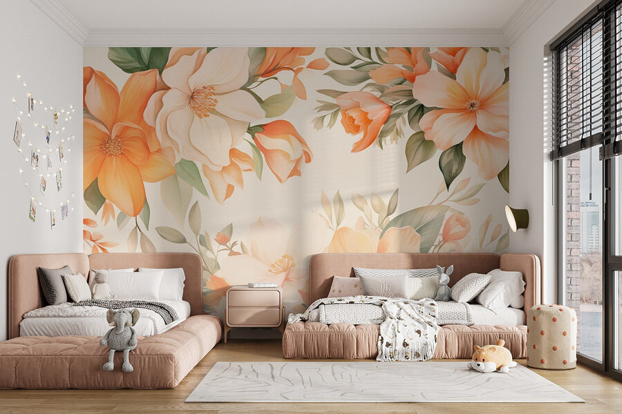 Wall murals Floral beauty in soft hues - Image 5