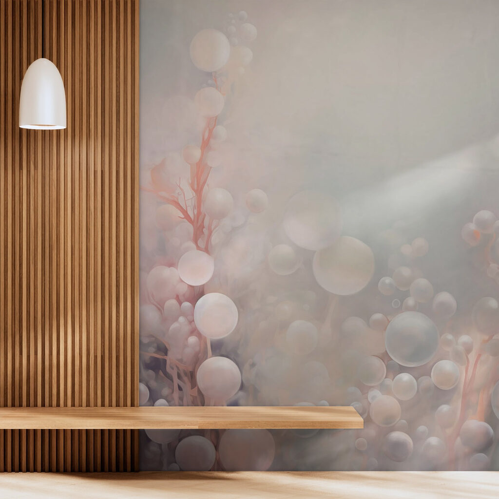 Soft orbs in dreamy pastel hues