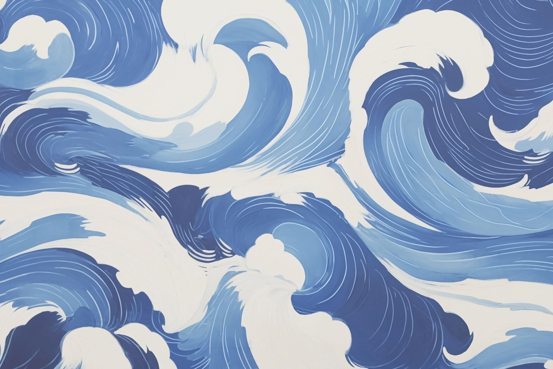 Blue and white waves Blue and white waves