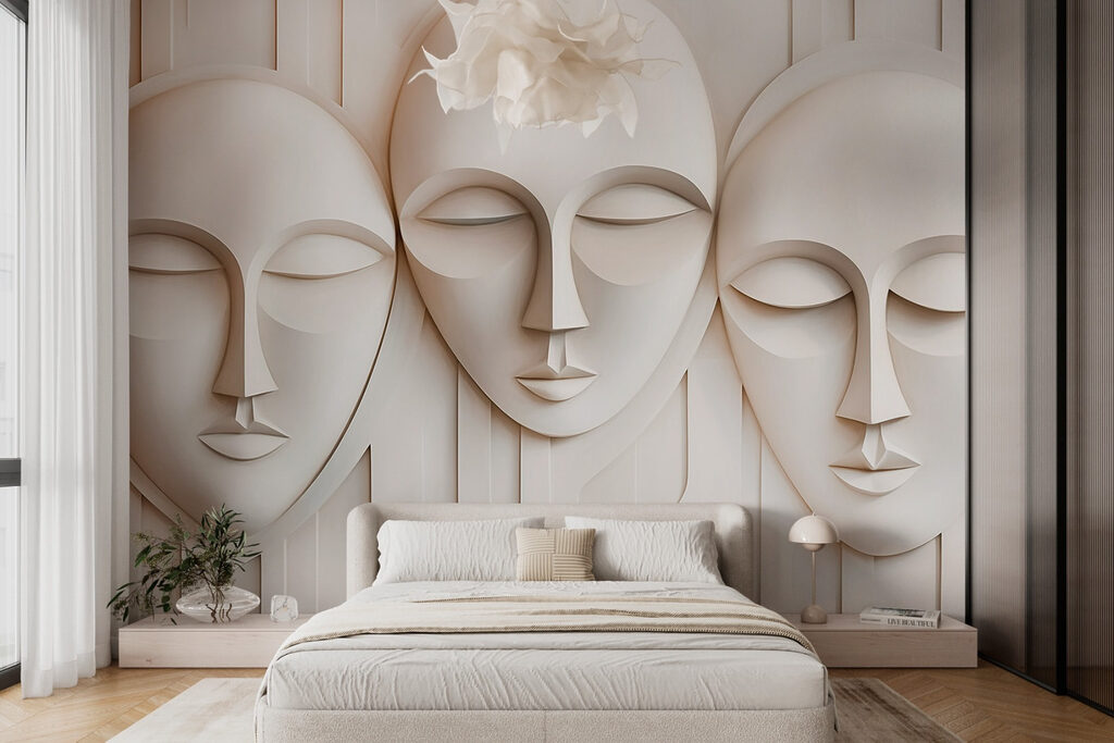 Group of white masks