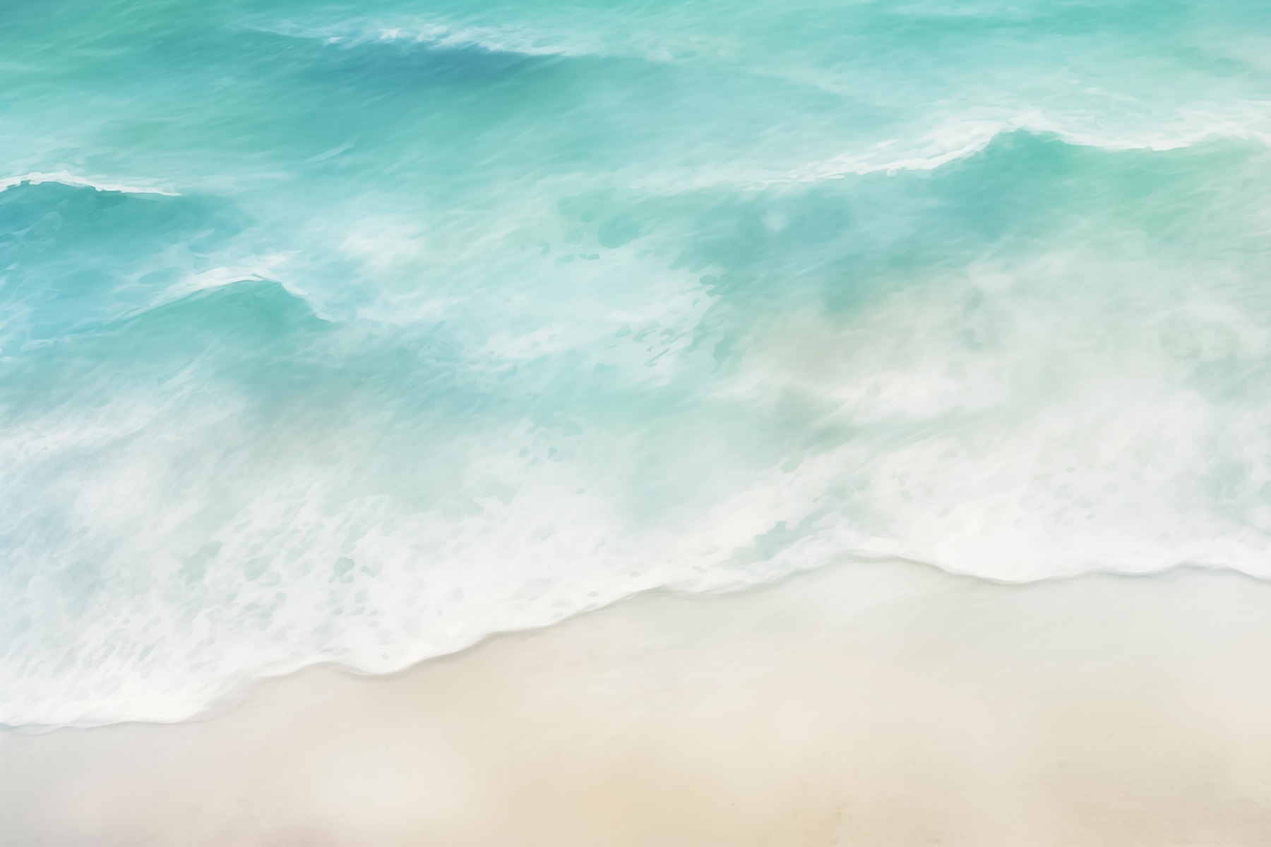 Beach with waves and sand Beach with waves and sand