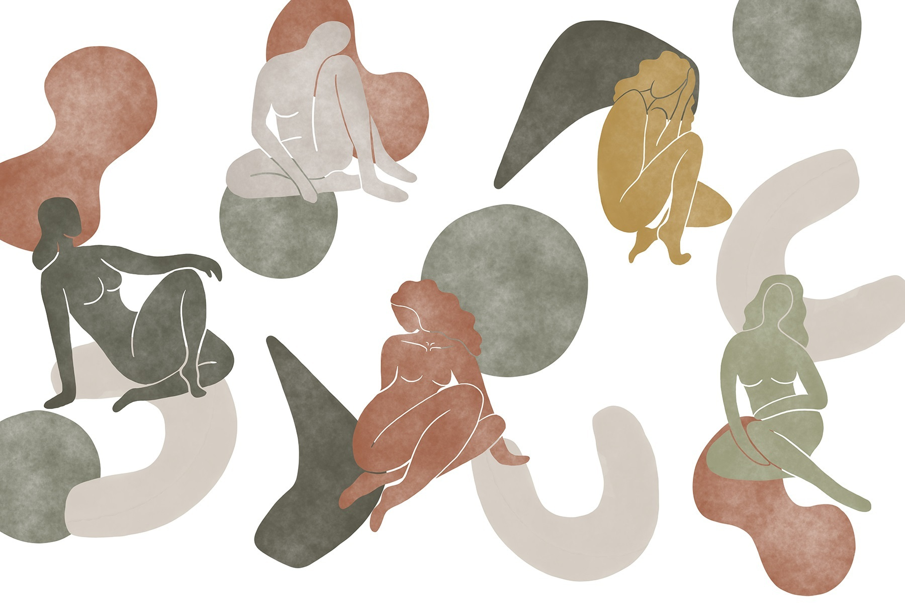 Group of women sitting on a circle