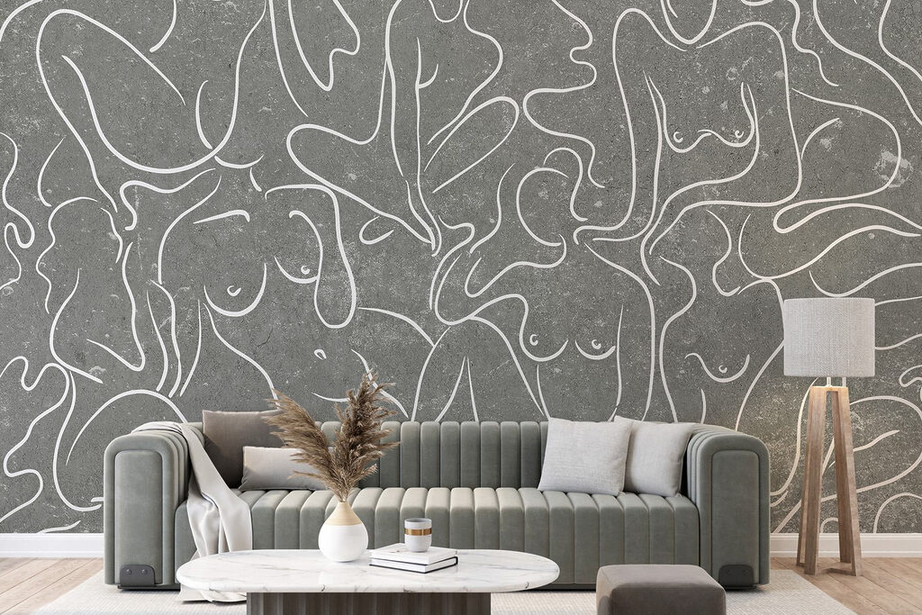 Group of women's body drawings