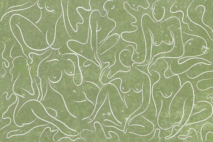 Drawing of a group of women Drawing of a group of women