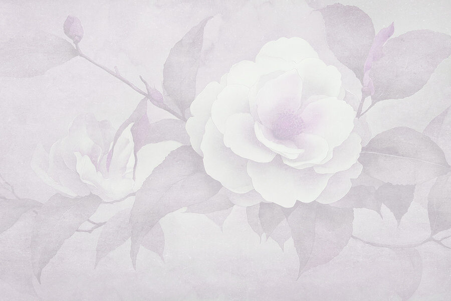 Wall murals White flower with leaves - Image 6