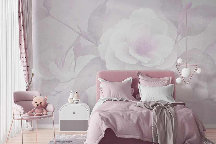 Wall murals White flower with leaves - Image 5