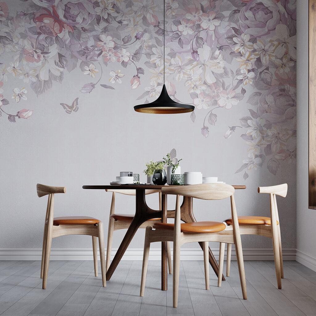 Floral pattern with butterflies