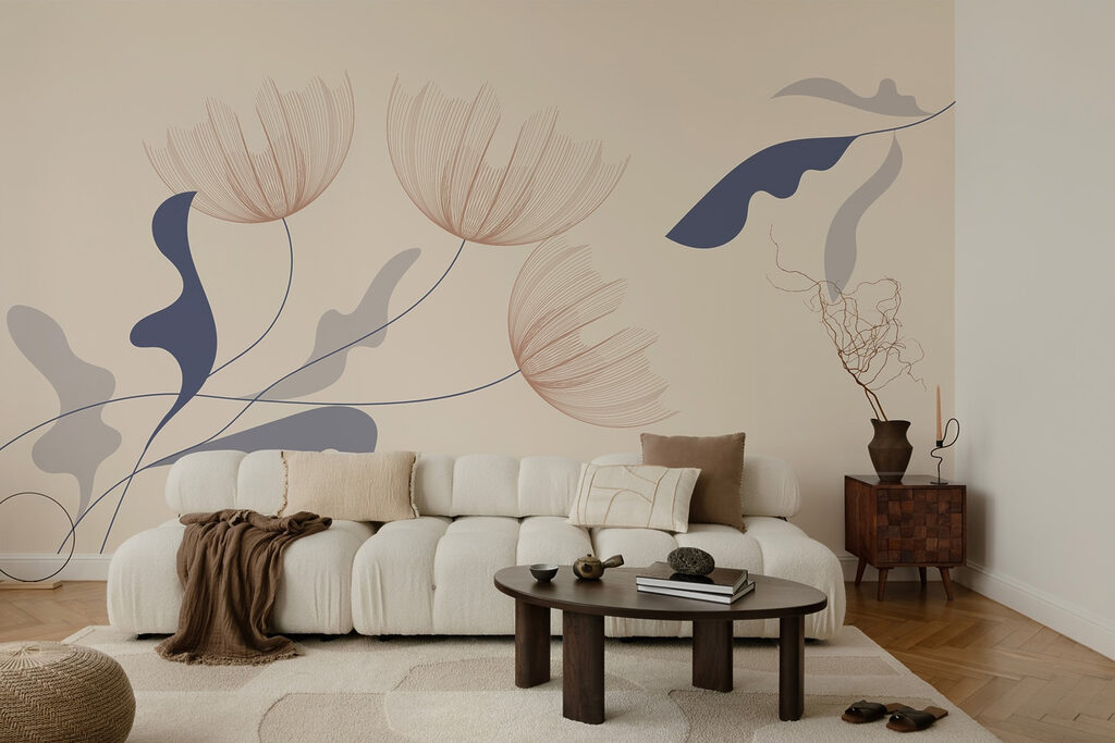 Delicate floral design in soft tones