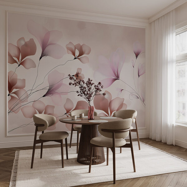 Delicate blooms in soft pastel tones Delicate blooms in soft pastel tones
