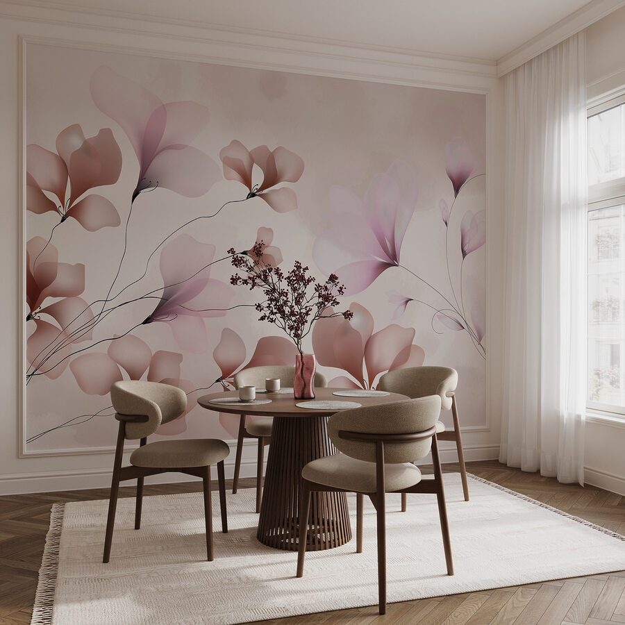 Delicate blooms in soft pastel tones Delicate blooms in soft pastel tones