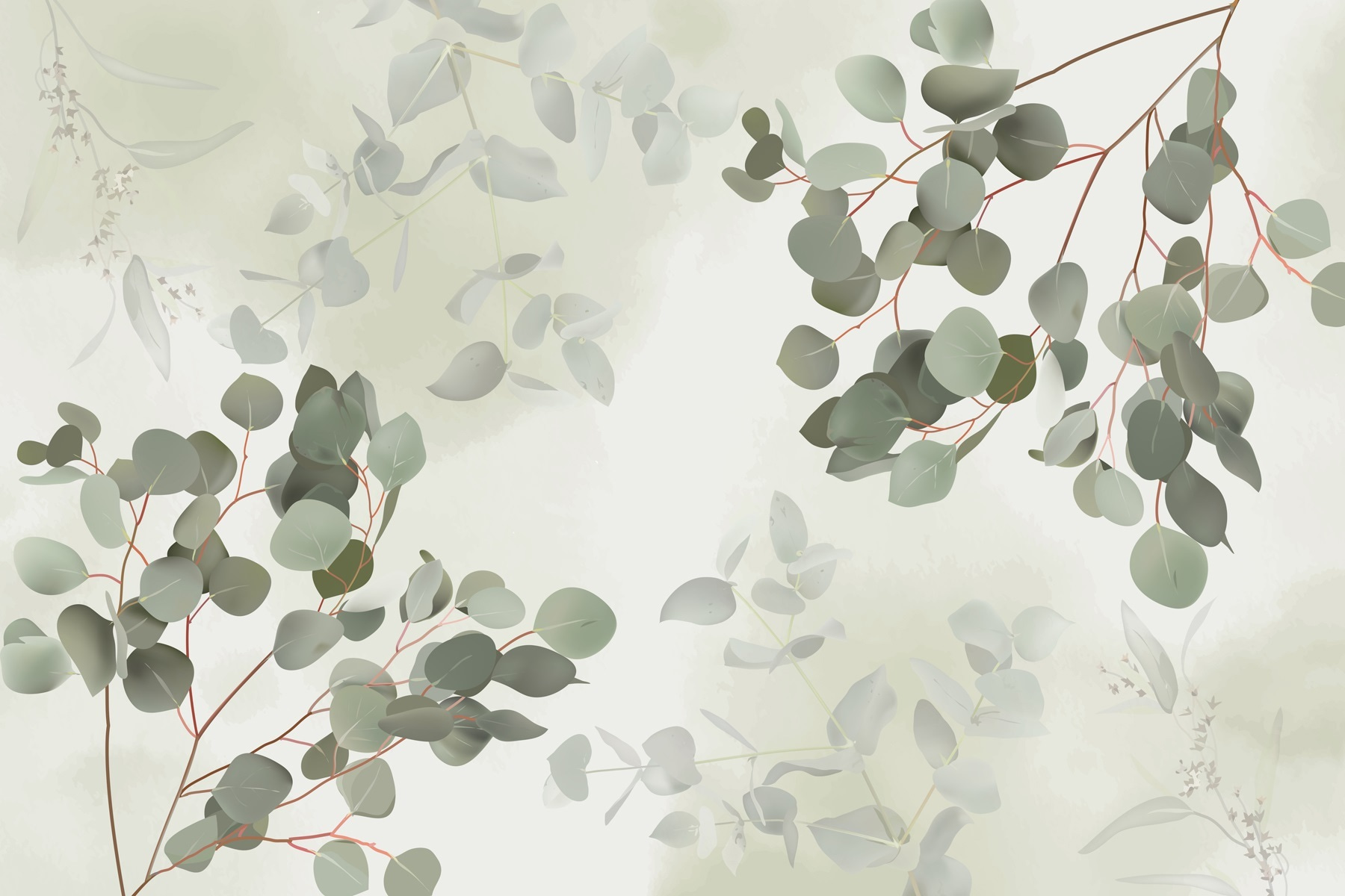 Soft greenery against a gentle backdrop Soft greenery against a gentle backdrop