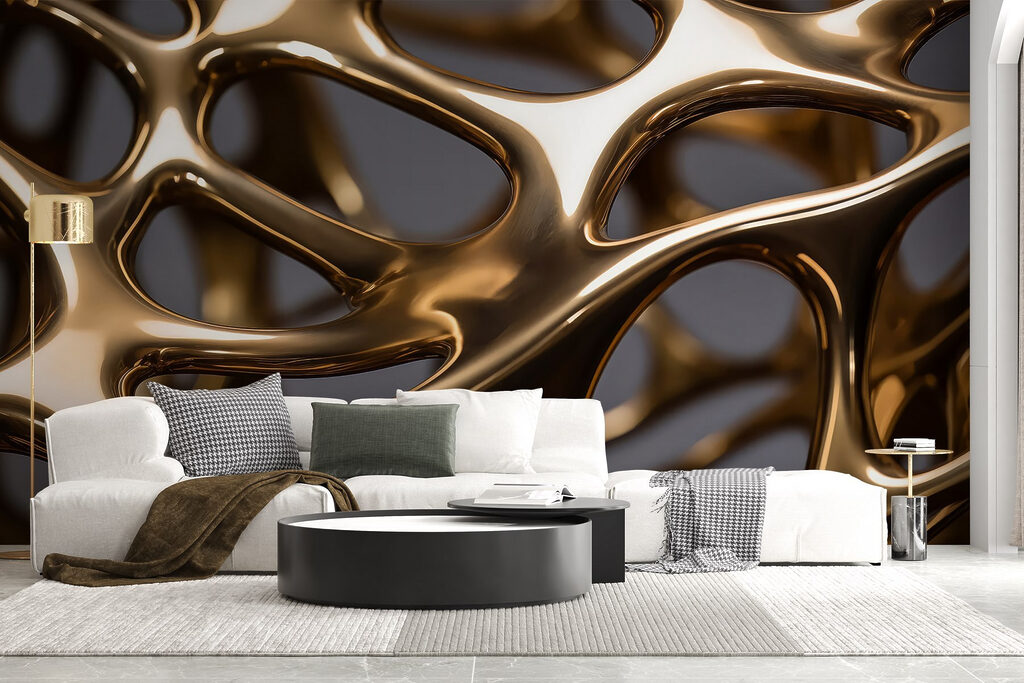 Intricate network of metallic lines