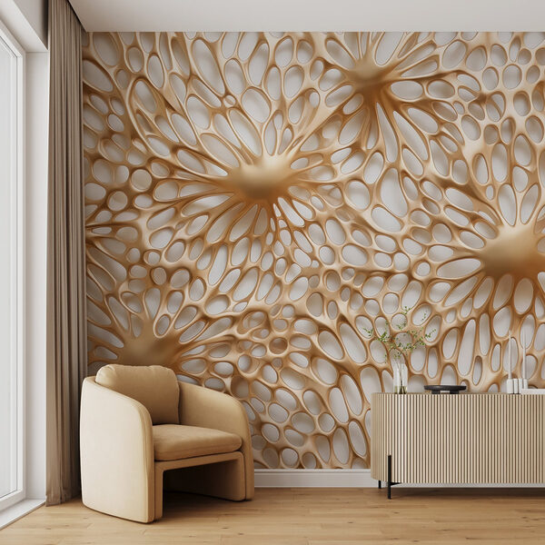 Wall murals Intricate organic patterns in soft hues