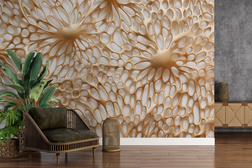 Intricate organic patterns in soft hues