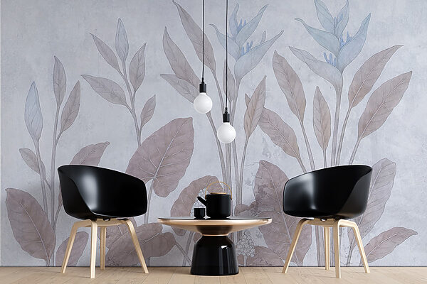 Delicate botanical design in soft tones Delicate botanical design in soft tones