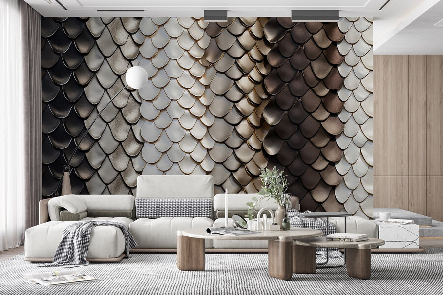 Wall murals Textured patterns in neutral hues. - Image 2