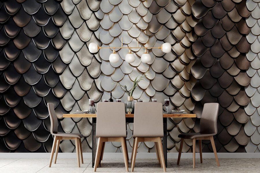 Wall murals Textured patterns in neutral hues. - Image 3