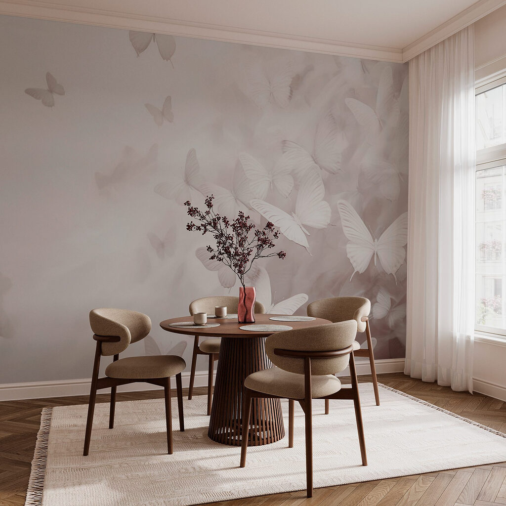 Group of butterflies flying