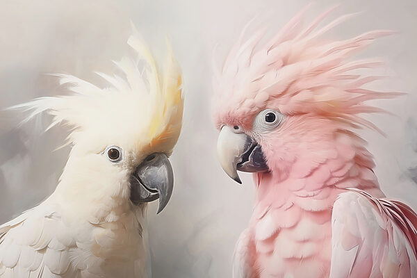 Elegant birds in soft colors Elegant birds in soft colors